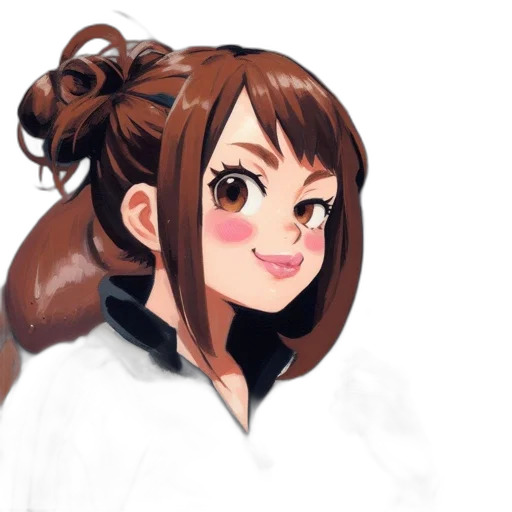 staff, face, hair, anime, watercolor, concept art, photorealistic, monochrome transparent PNG cut-out