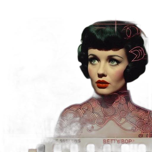 photorealistic, 3d render, concept art, fantasy art, red, woman, lipstick, curly transparent PNG cut-out