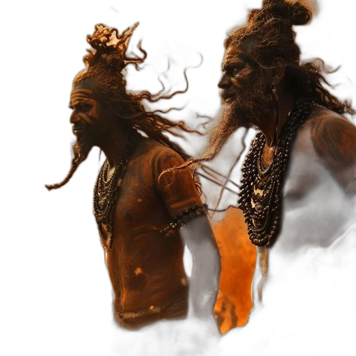 mask, staff, concept art, fantasy art, 3d render, photorealistic, underwater, fire transparent PNG cut-out