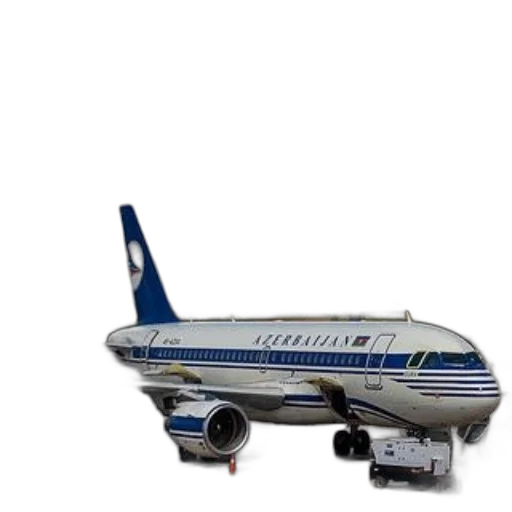 3d render, photorealistic, azerbaijan, airlines, airplane, tarmac, cloudy, sky transparent PNG cut-out