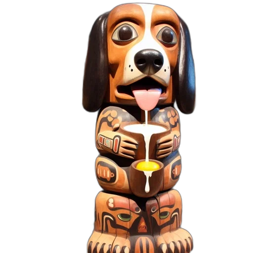 animal, mask, staff, 3d render, concept art, photorealistic, elaborate, wooden transparent PNG cut-out
