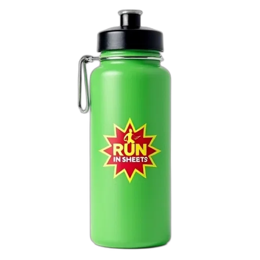 bottle, green, sports, water, black, cap, silver, ring transparent PNG cut-out
