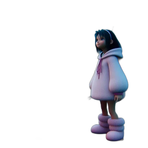 dress, jacket, creature, robot, 3d render, concept art, vaporwave, pixel art transparent PNG cut-out