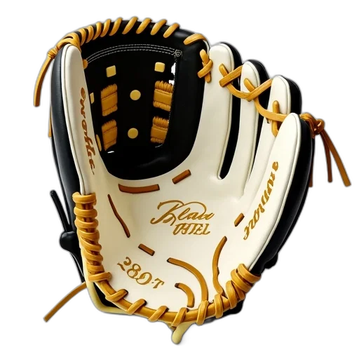 weapon, golden, close-up, baseball, glove, black, gold, design transparent PNG cut-out