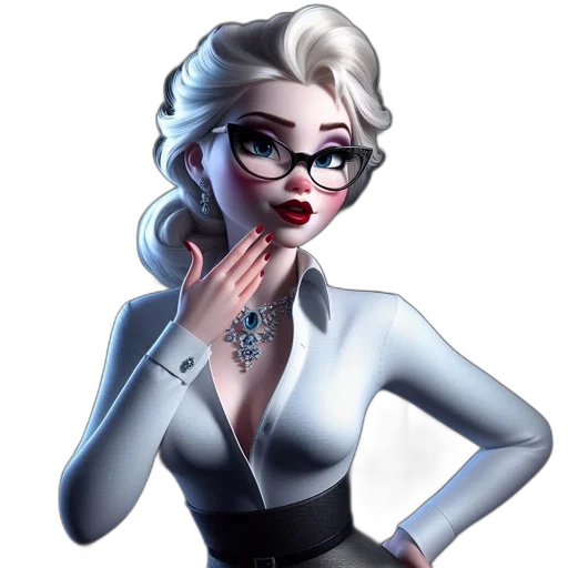 cartoon, comic book art, concept art, fantasy art, animated, woman, platinum, hair transparent PNG cut-out