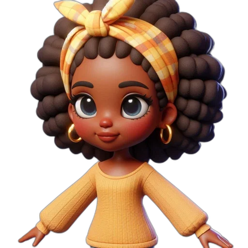 hair, dress, crown, 3d render, concept art, cartoon, photorealistic, vibrant transparent PNG cut-out