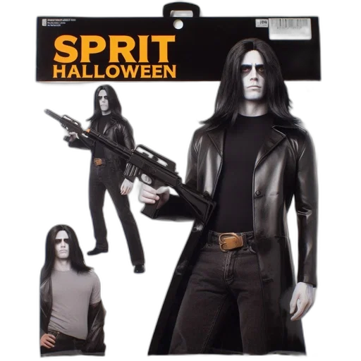jacket, weapon, concept art, comic book art, prominent, halloween, costume, package transparent PNG cut-out