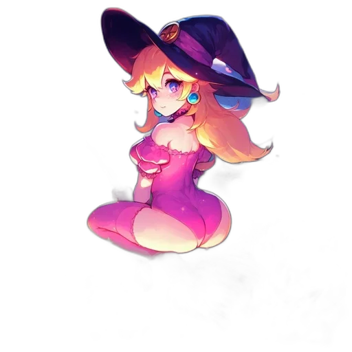hat, staff, dress, crown, concept art, pixel art, fantasy art, watercolor transparent PNG cut-out