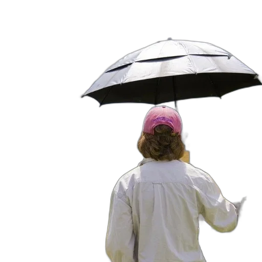 umbrella, hat, jacket, dress, rain, person, wearing, pink transparent PNG cut-out