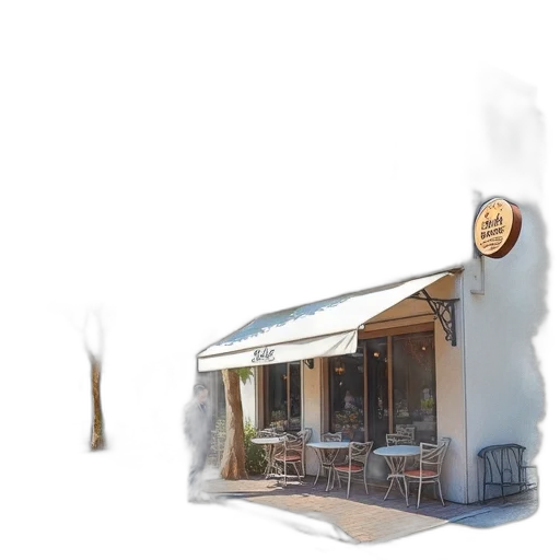building, furniture, food, staff, 3d render, photorealistic, concept art, earth tones transparent PNG cut-out