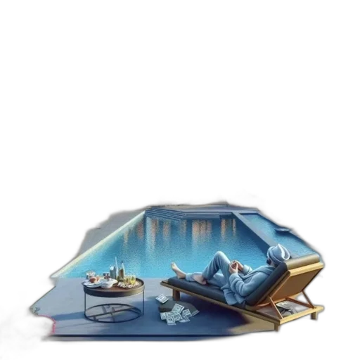 umbrella, furniture, crown, hat, concept art, fantasy art, 3d render, underwater transparent PNG cut-out