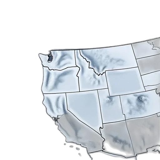 map, showing, snow, totals, northwest transparent PNG cut-out