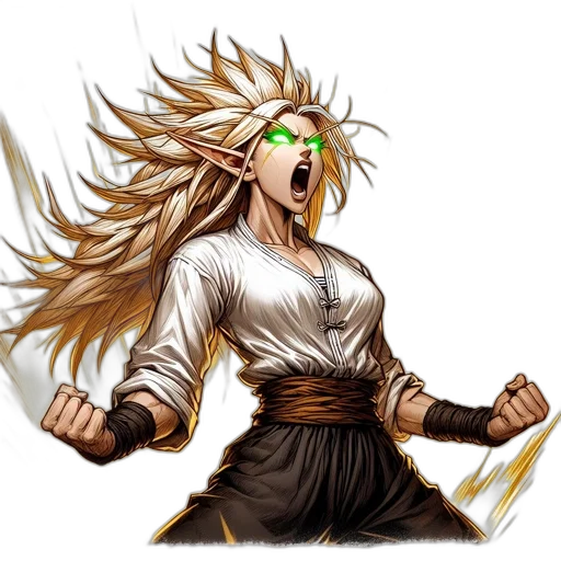 staff, hair, concept art, fantasy art, anime, comic book art, animated, figure transparent PNG cut-out