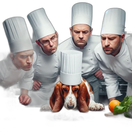 food, staff, concept art, photorealistic, brightly, lit, culinary, workspace transparent PNG cut-out