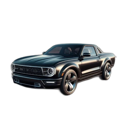 car, photorealistic, 3d render, concept art, modern, black, ford, pickup transparent PNG cut-out