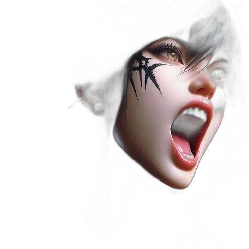 mask, face, creature, photorealistic, 3d render, concept art, fantasy art, monochrome transparent PNG cut-out