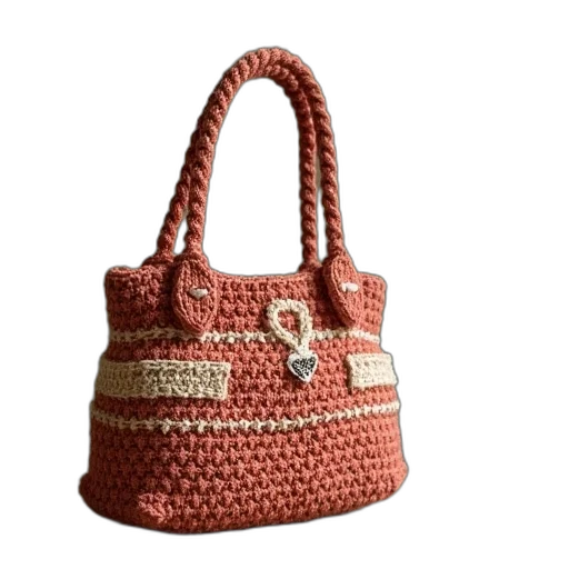 3d render, crochet, purse, vintage transparent PNG cut-out
