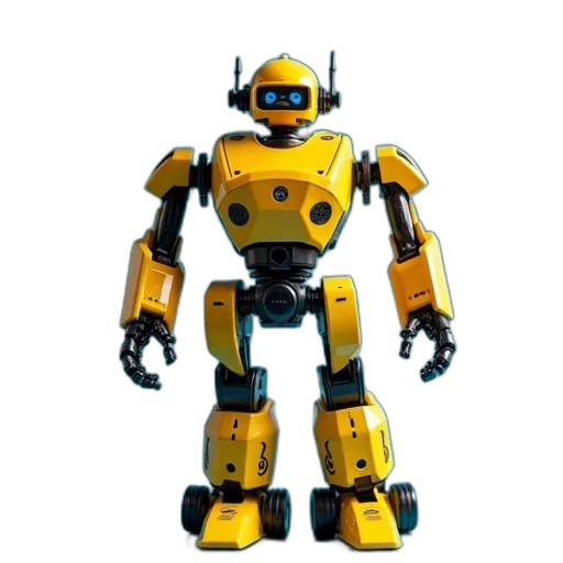 robot, weapon, animal, 3d render, concept art, pixel art, cyberpunk, golden transparent PNG cut-out