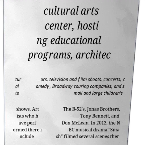 image, text-based, description, cultural, arts, center, hosts, educational transparent PNG cut-out