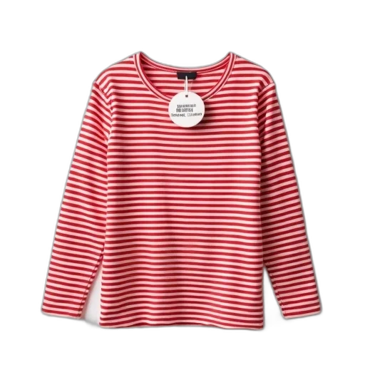 dress, jacket, red, white, striped, long-sleeve, shirt, displayed transparent PNG cut-out