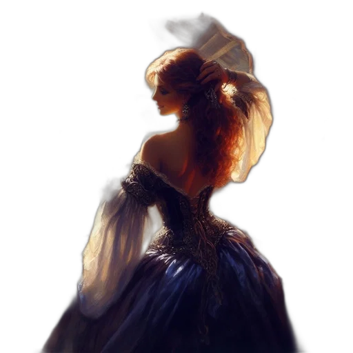 dress, hat, crown, face, oil painting, photorealistic, concept art, watercolor transparent PNG cut-out