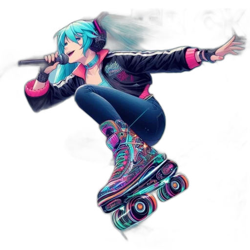 concept art, fantasy art, pixel art, cyberpunk, blue, animated, lady, turquoise transparent PNG cut-out