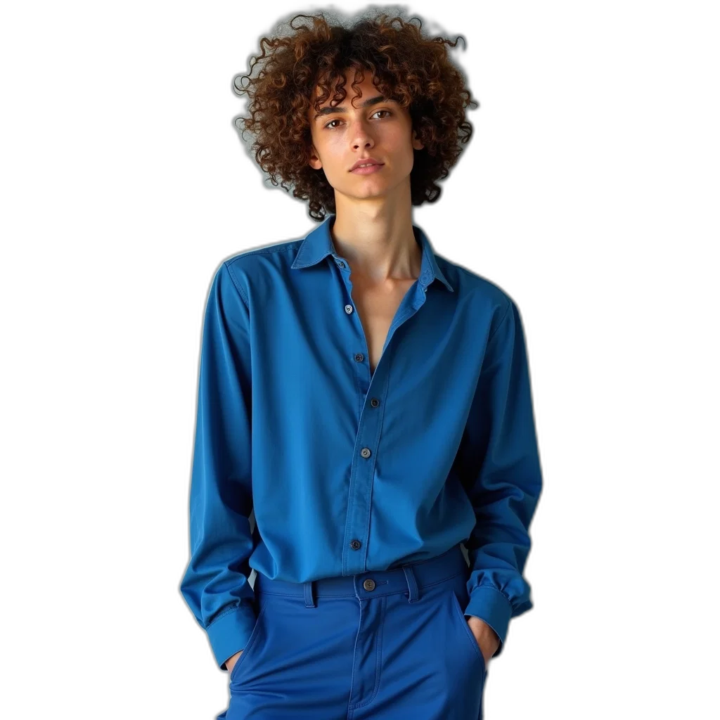 jacket, staff, dress, jewelry, blue, earth tones, neon, person transparent PNG cut-out