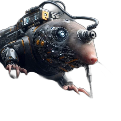 robot, creature, animal, weapon, concept art, cyberpunk, 3d render, photorealistic transparent PNG cut-out