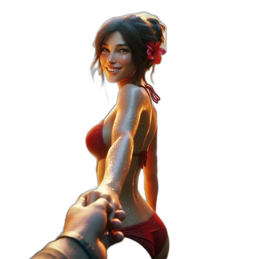 weapon, staff, dress, face, concept art, fantasy art, pixel art, photorealistic transparent PNG cut-out