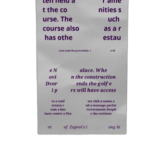poster, advertises, golf, course, amenities, like, restaurant, spa transparent PNG cut-out