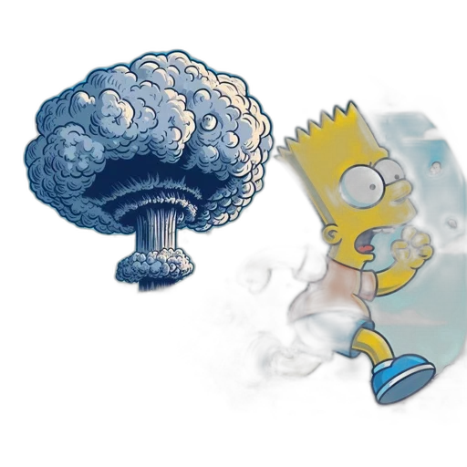 weapon, concept art, 3d render, pixel art, photorealistic, underwater, bart, simpson transparent PNG cut-out