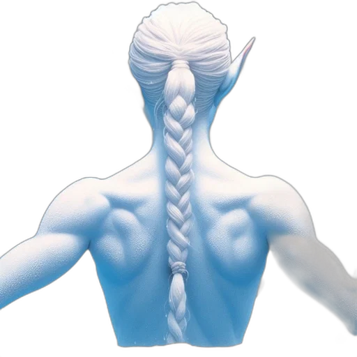 hair, creature, jewelry, animal, 3d render, concept art, vaporwave, pixel art transparent PNG cut-out
