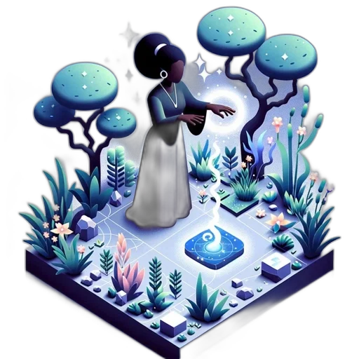 dress, concept art, fantasy art, pixel art, 3d render, snow, underwater, forest transparent PNG cut-out