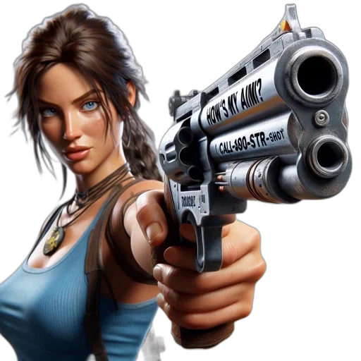 weapon, concept art, photorealistic, pixel art, 3d render, 3d-rendered, woman, casual transparent PNG cut-out