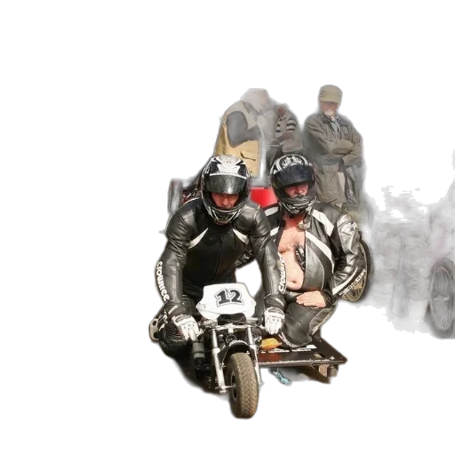 concept art, 3d render, photorealistic, comic book art, fire, two, people, motorcycle transparent PNG cut-out