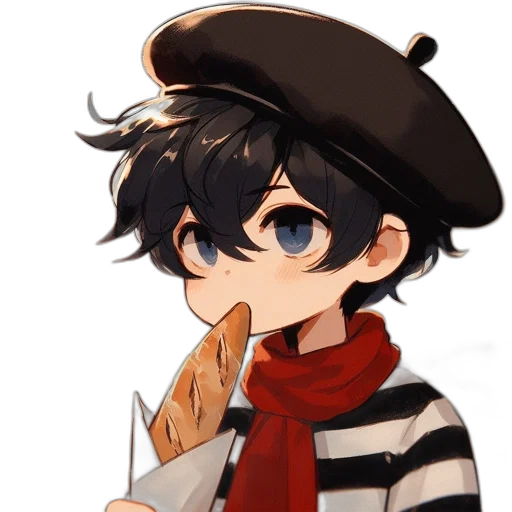 hat, staff, mask, weapon, anime, cartoon, pixel art, watercolor transparent PNG cut-out