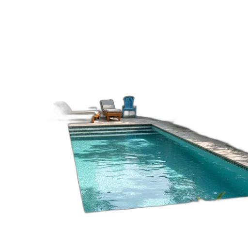 furniture, 3d render, photorealistic, vaporwave transparent PNG cut-out
