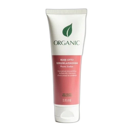 tube, rose, otto, serum, lotion, green, leaf, logo transparent PNG cut-out
