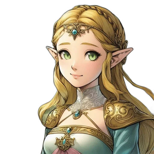 face, crown, fantasy art, concept art, pixel art, watercolor, pastel, golden transparent PNG cut-out