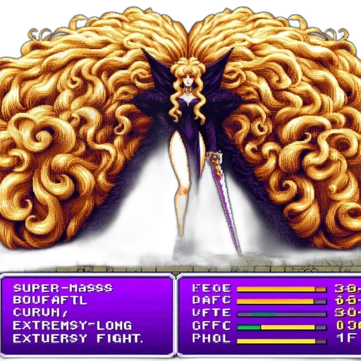 dragon, hair, sword, weapon, pixel art, concept art, vaporwave, golden transparent PNG cut-out