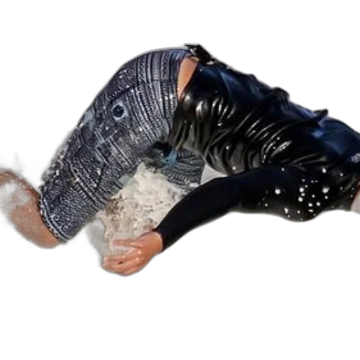jacket, shoes, hair, mask, 3d render, photorealistic, concept art, underwater transparent PNG cut-out