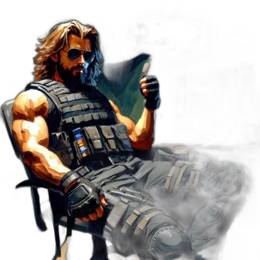 weapon, concept art, comic book art, pixel art, fantasy art, fire, man, tactical transparent PNG cut-out