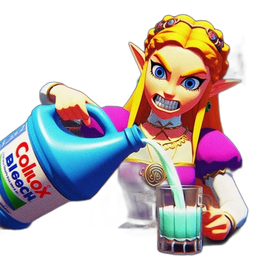 food, bottle, weapon, staff, vaporwave, 3d render, pixel art, concept art transparent PNG cut-out