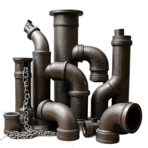 jewelry, weapon, collection, various, metal, pipes, fittings, including transparent PNG cut-out