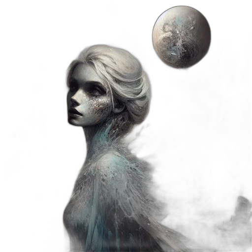 mask, face, dress, fantasy art, concept art, comic book art, photorealistic, outer space transparent PNG cut-out