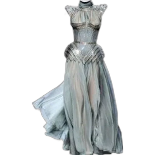 dress, jewelry, 3d render, concept art, flowing, light, blue, gown transparent PNG cut-out