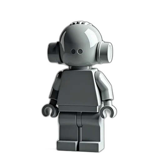robot, staff, 3d render, concept art transparent PNG cut-out