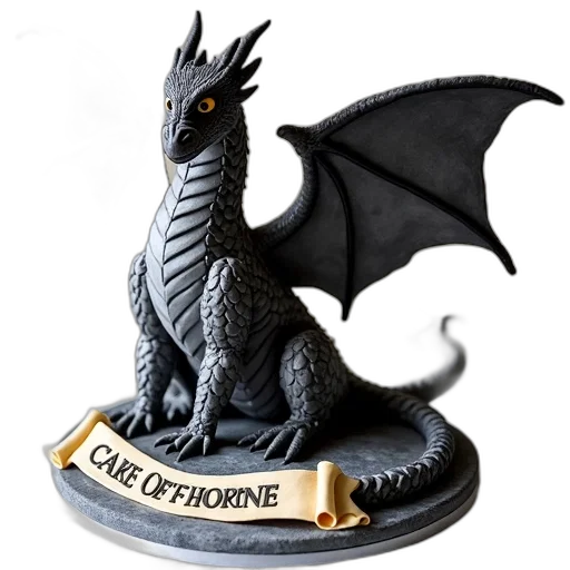dragon, creature, 3d render, fantasy art, concept art, detailed, cake, sculpture transparent PNG cut-out