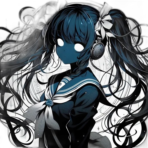 mask, face, dress, robot, anime, cyberpunk, comic book art, concept art transparent PNG cut-out
