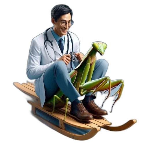 staff, concept art, fantasy art, 3d render, cartoon, underwater, man, white transparent PNG cut-out